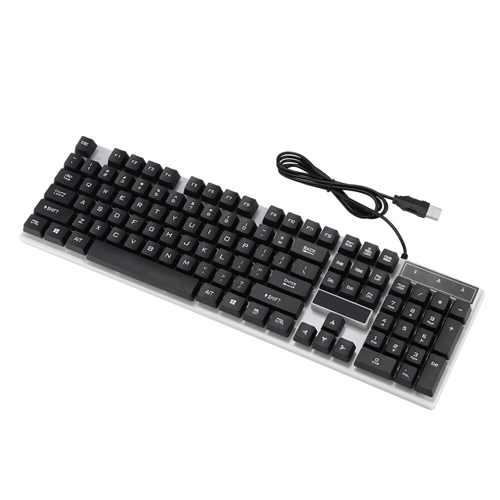 Keyboard Mouse Set LED Rainbow Color Backlight Gaming Game USB Wired Keyboard Mouse Set Gamer Keyboard