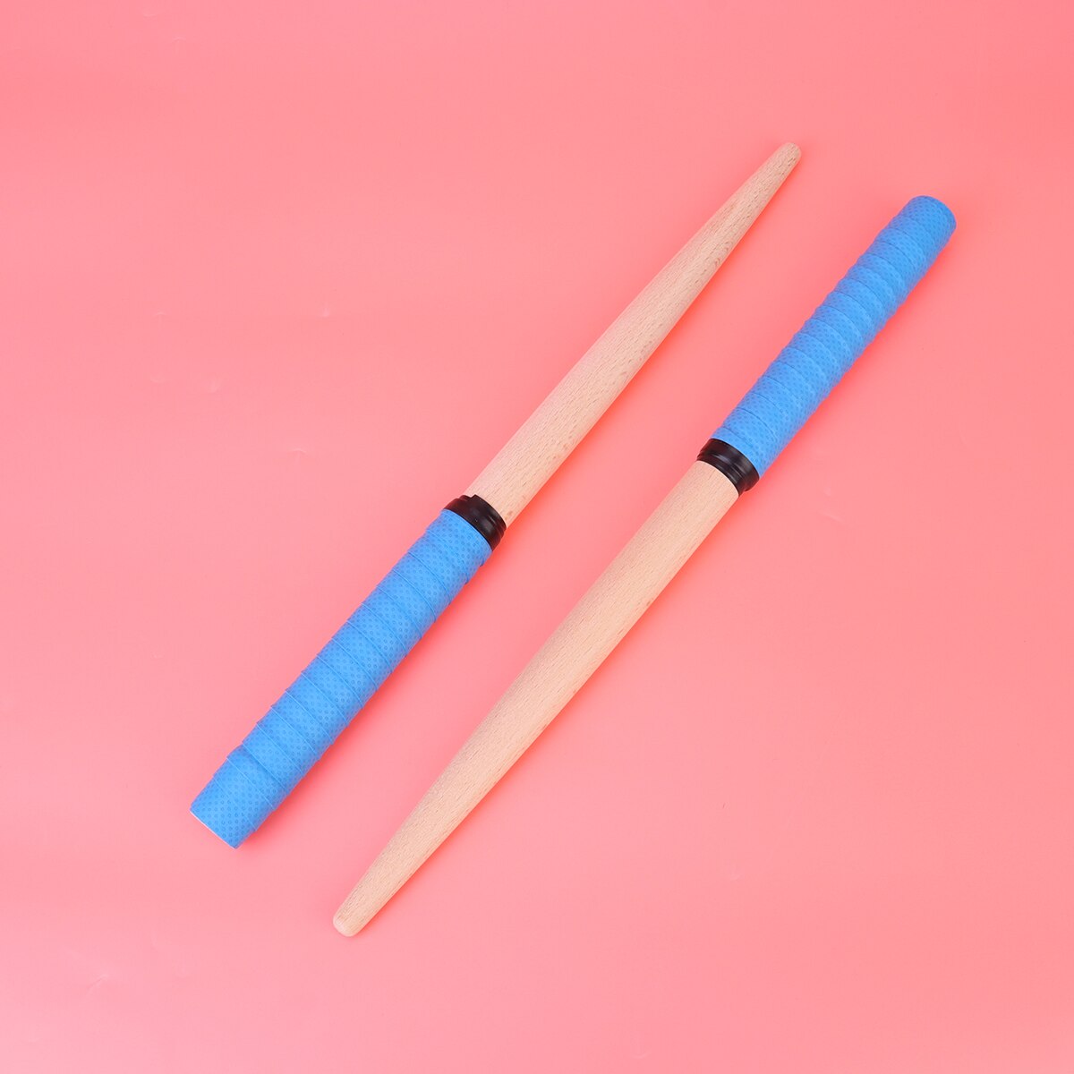 Taiko – baguettes de tambour portables en bois, 35x2cm, 1 paire, bâtons à Percussion légers pour tambour (jaune): Blue