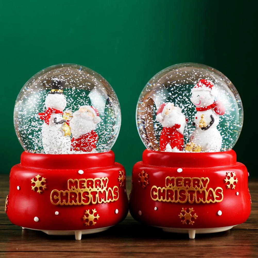 Desktop Decor Cute Christmas Glass Snow Globe Ornament Display Christmas Snow Globe Christmas