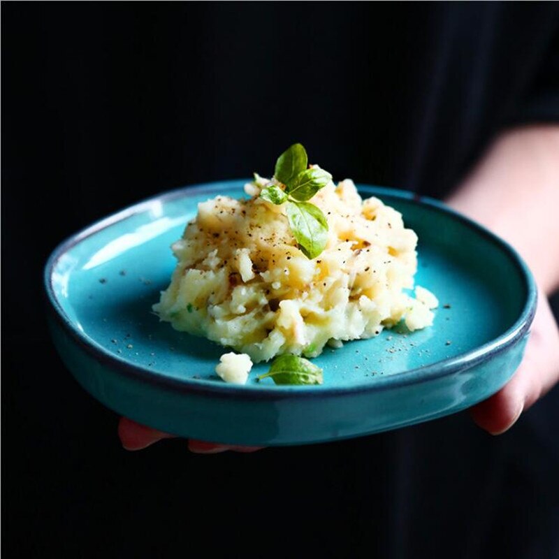 Porcelain Dinner Plate Set Kitchen Plate Ceramic Tableware Food Dishes Rice Salad Noodles Bowl Soup Kitchen Cook Tool