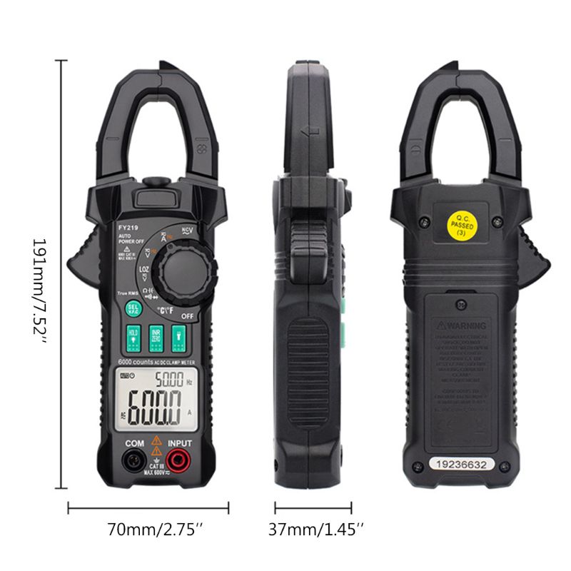 Clamp Meter Multimeter Dual Display Digital Ammeter Voltage Current Tester Tools