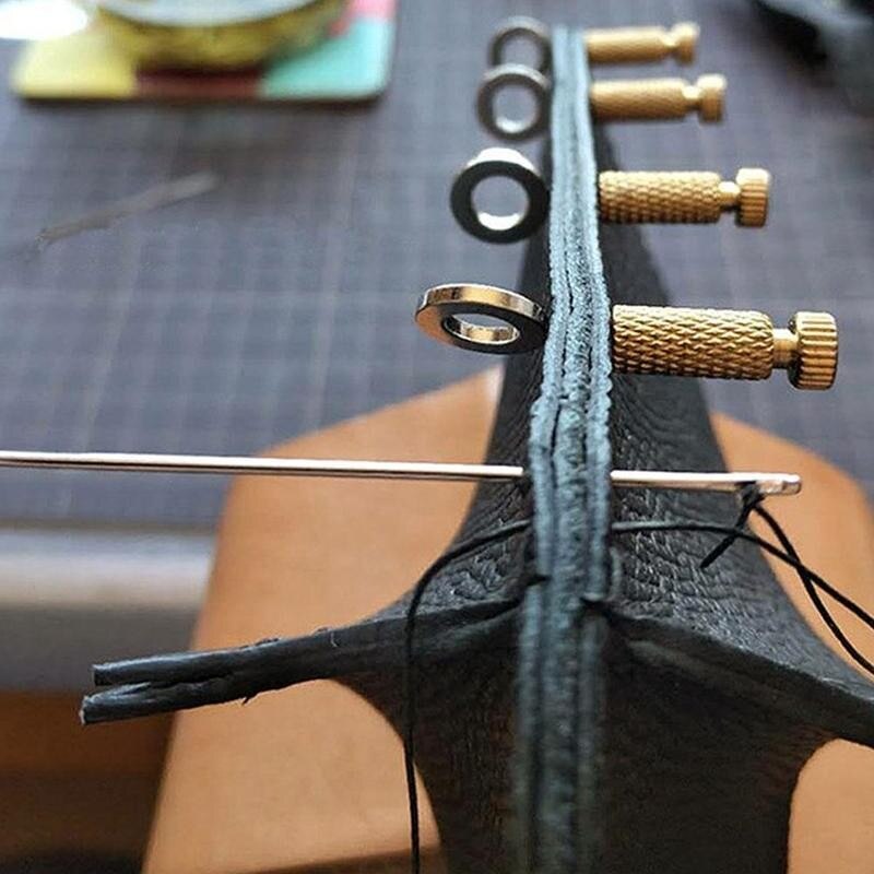 Herramientas de artesanía de cuero, agujas de posicionamiento, aguja de fijación, accesorios de costura