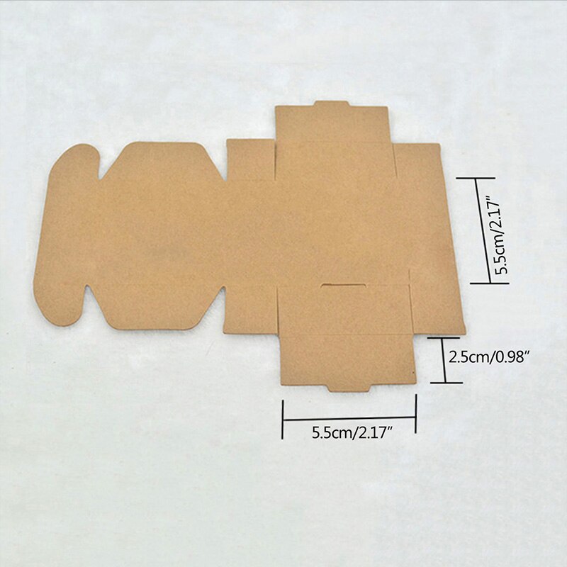 50Pcs/Lot DIY Handmade Packaging Paper Folding Packaging Box Soap Storage Holder Cardboard Box Natural Craft Box: Size S