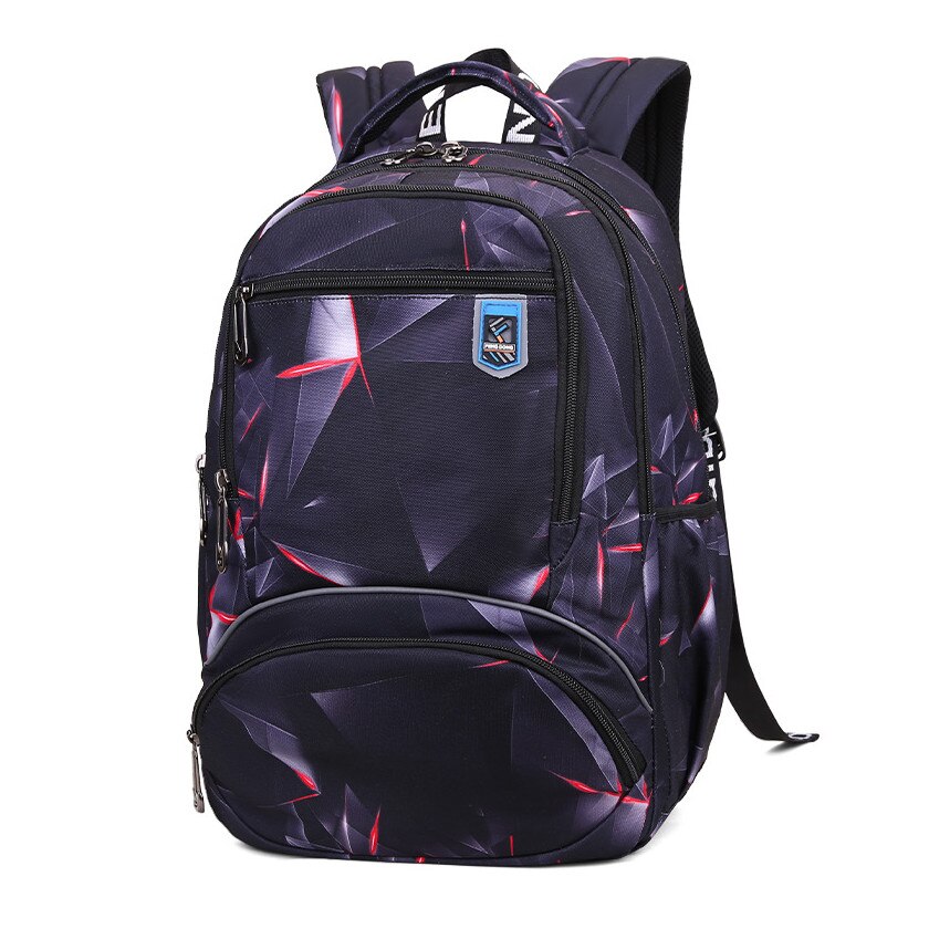 Fengdong Hoge Schooltassen Voor Tiener Jongens Lichtgevende Rugzak Tiener Meisje Boek Bag Pack Student Waterdichte Grote Schooltas Pen Zak: 709 Red Space
