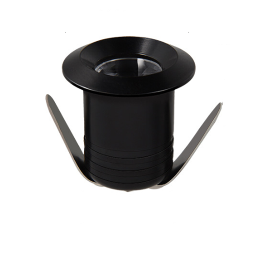 1W Under Cabinet LED Lights Recessed Mini Downlights Decoration Indoor Jewelry Showcase Display Cupboard Bookshelf Spotlighting: Black Body / Blue