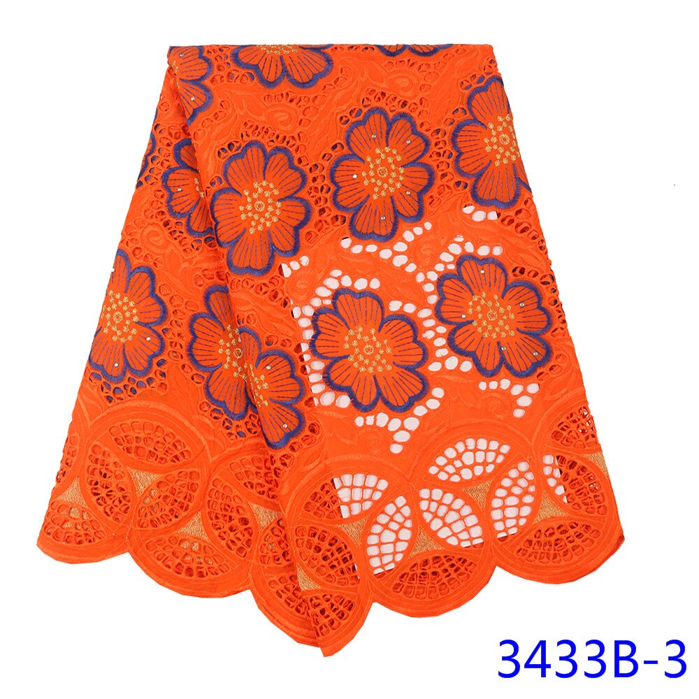 latest swiss voile lace african lace fabric nigerian lace fabrics for wedding tissu african broderie sewing YA3433B-1: Picture 3