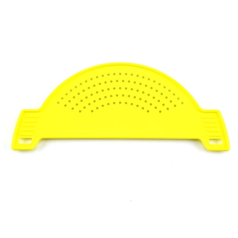 Creatieve Plastic Afvoer Mand Wassen Rijst Filter Lekvrij Baffle Pot Side Afdruiprek Side Afdruiprek Keuken Accessoires Gadgets: YELLOW