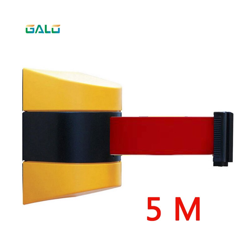 5m/10meters spring Betl Lengthe Wall Amoutn Barrier Stanchions Retractable Betl For Area Separation Color optional: Red 5m
