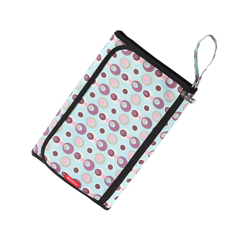 3 Lagen Luier Veranderende Tafel Waterdichte Baby Luierbak Herbruikbare Baby Crib Sheet Draagbare Vouwen Liners Pad Zak: Macaron Blue