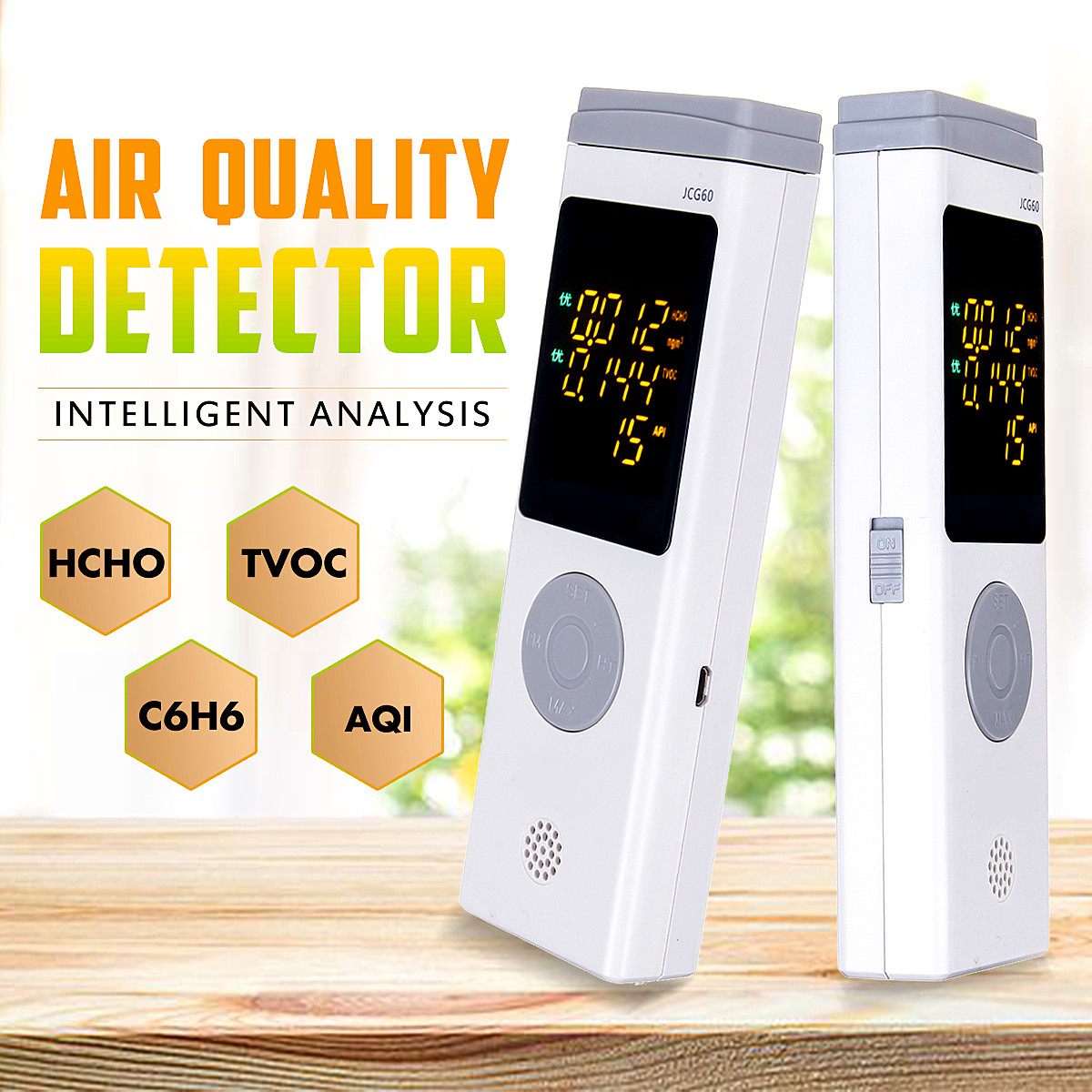 Air Monitor Digital Formaldehyde Detector TVOC Benzene API Meter Testing Appliance Air Monitor Gas Analyzer