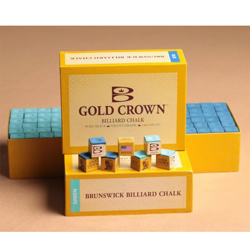 GOLD CROWN 1 Piece Oily Blue/Dry Green Billiard Pool Cue Chalk Billiard Snooker Chalk Durable Accessories