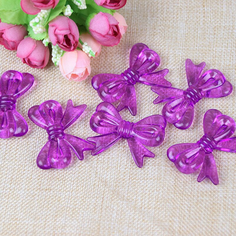 10Pcs 37*47Mm Transparant Acryl Boog Imitatie Crystal Losse Kralen Armband Ketting Sieraden Diy Bead Sieraden Met: G-Violets-10PCS