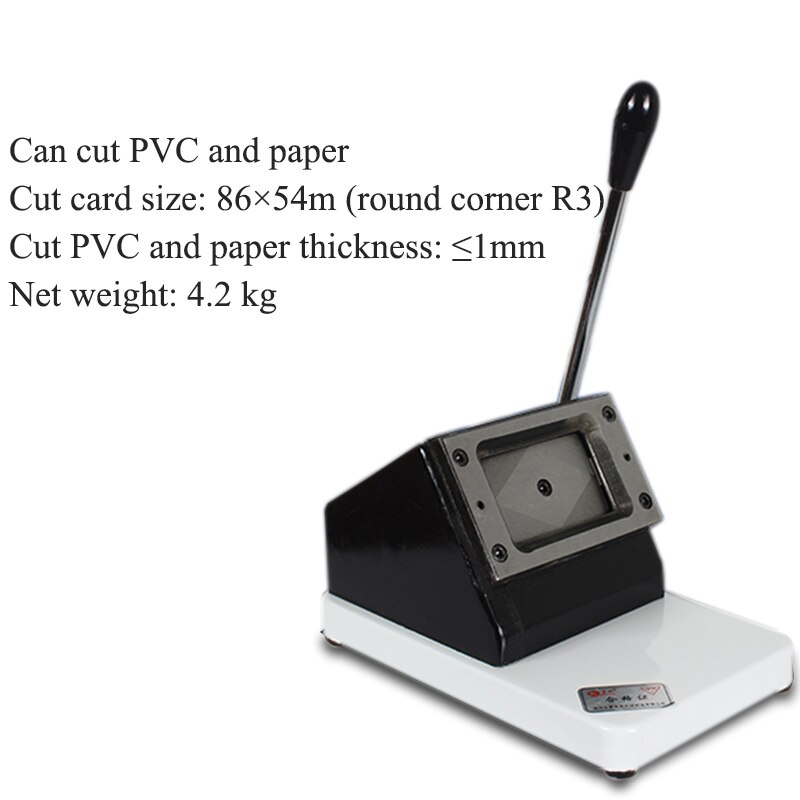 Máquina de corte de tarjetas de PVC pesado, cortador de tarjetas de visita, punzonadora de tarjeta de filete de cuerno cuadrado, herramientas de corte de 90x55/86x54/88x60MM: 128   86X54