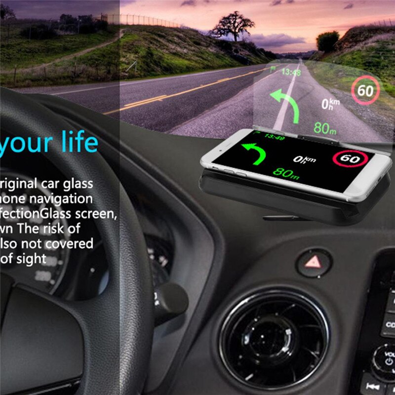 Latinaric HUD-Handyhalterung – 6,5 Zoll, Spiegel-Reflektor Für GPS & Speed, 198° Verstellbar