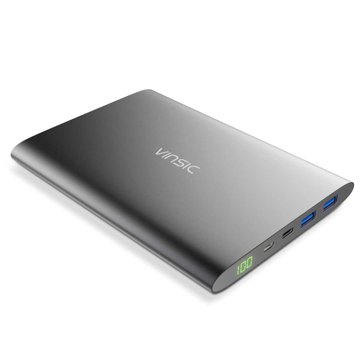 5V 3A Type C Power Bank Vinsic 20000mAh Dual USB Portable Charging Mobile Phone External Battery Charger for Xiaomi Mi Samsung
