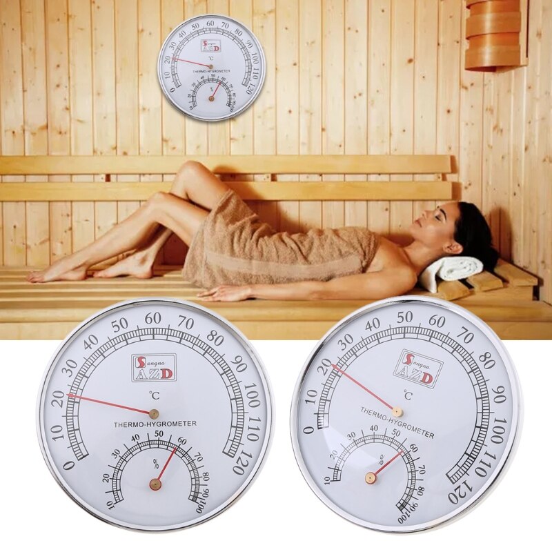 Sauna termometer rustfrit stål sag damp sauna rum termometer hygrometer bad og sauna indendørs udendørs brugt