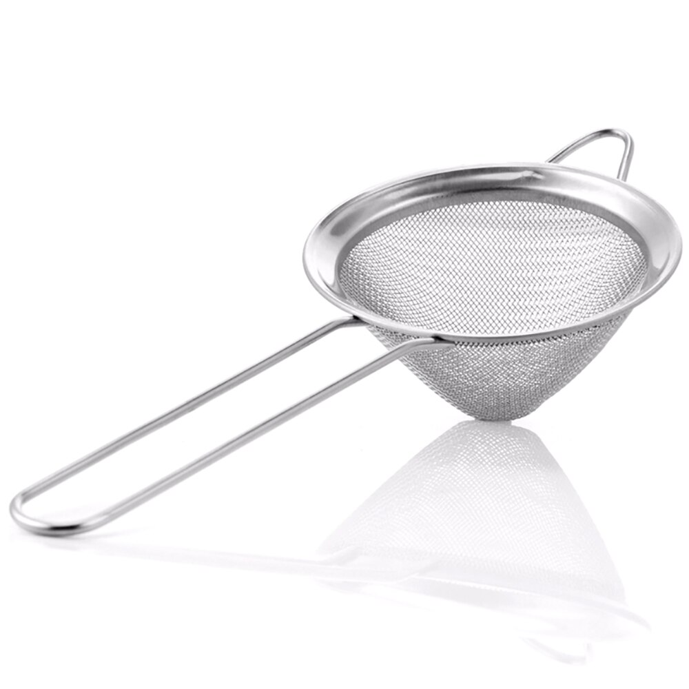 Stainless Steel Conical Strainer Bar Fine Mesh Kitchen Stainless Steel Flour Tea Strainer Mesh Colander Sieve Filter Sifter