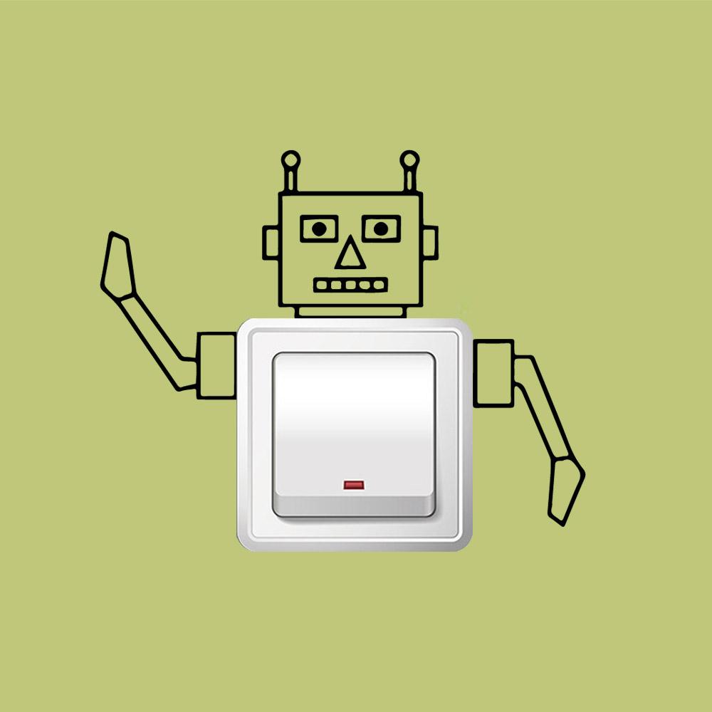 robot Removable Art Vinyl Wall Stickers For Kids Rooms Wall Decal Home Decor