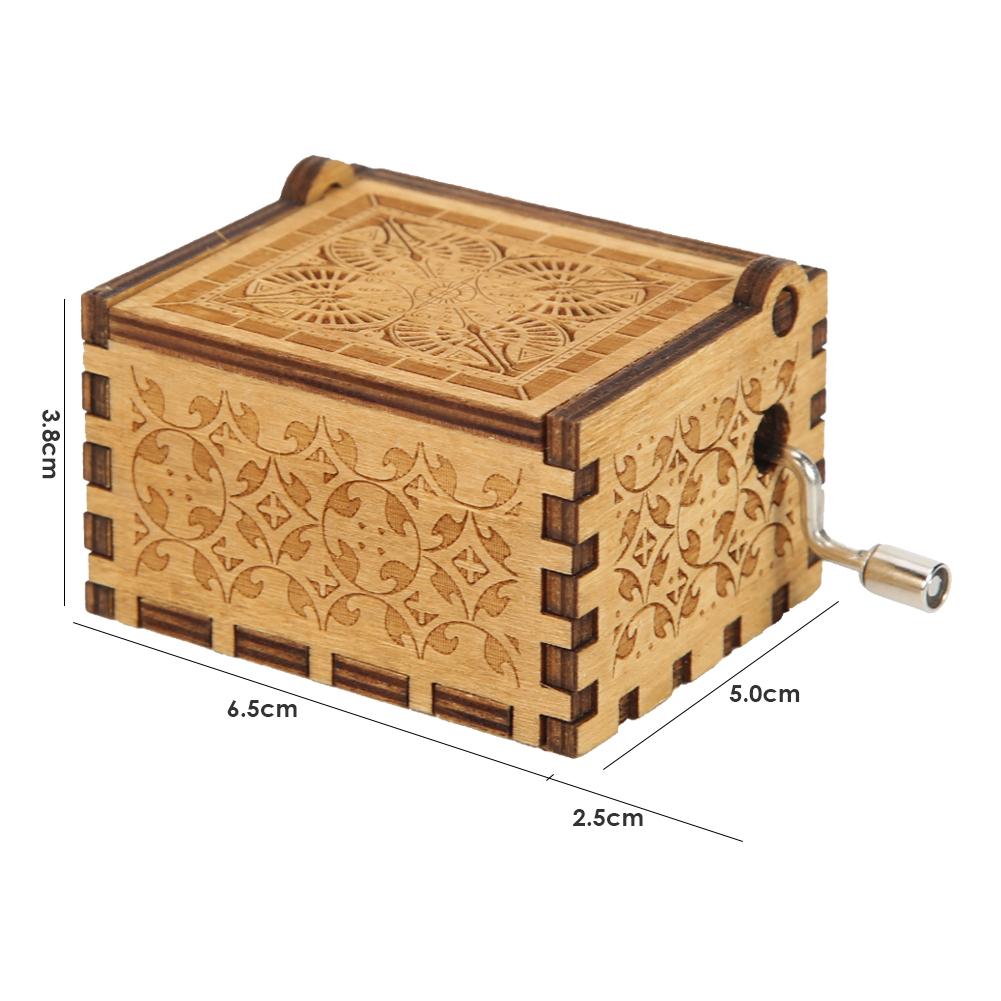 Camera Hand Rock Music Box Wooden Eight-tone Box Birthday and Crafts Decoration Birch Plywood 75x55x40mm: dad