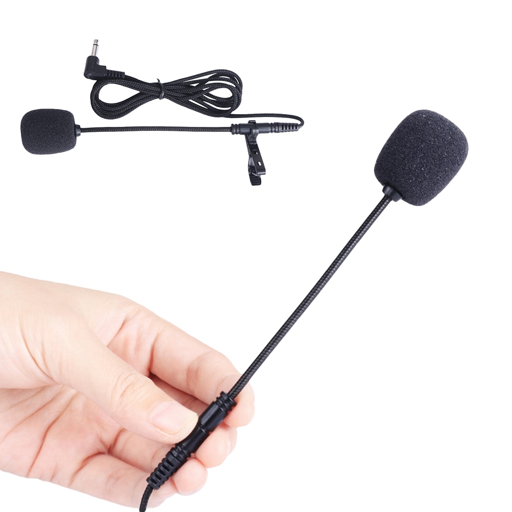 Clip On Lapel Microphone Handsfree Wired Capacitive Mini Lavalier Mic 3.5mm Jack