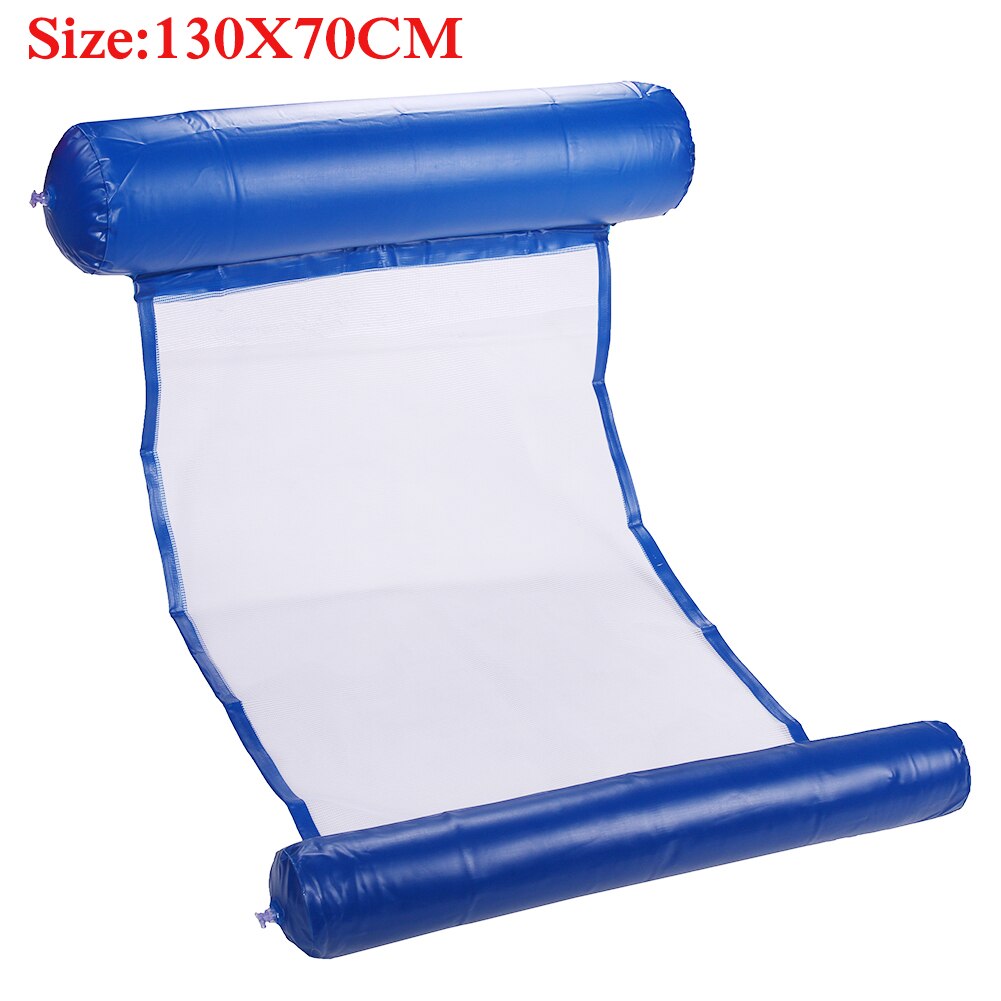 Hamaca de agua flotante reclinable, colchón de aire inflable plegable de PVC, colchonetas para piscina, cojín de playa, silla para dormir: D Dark Blue