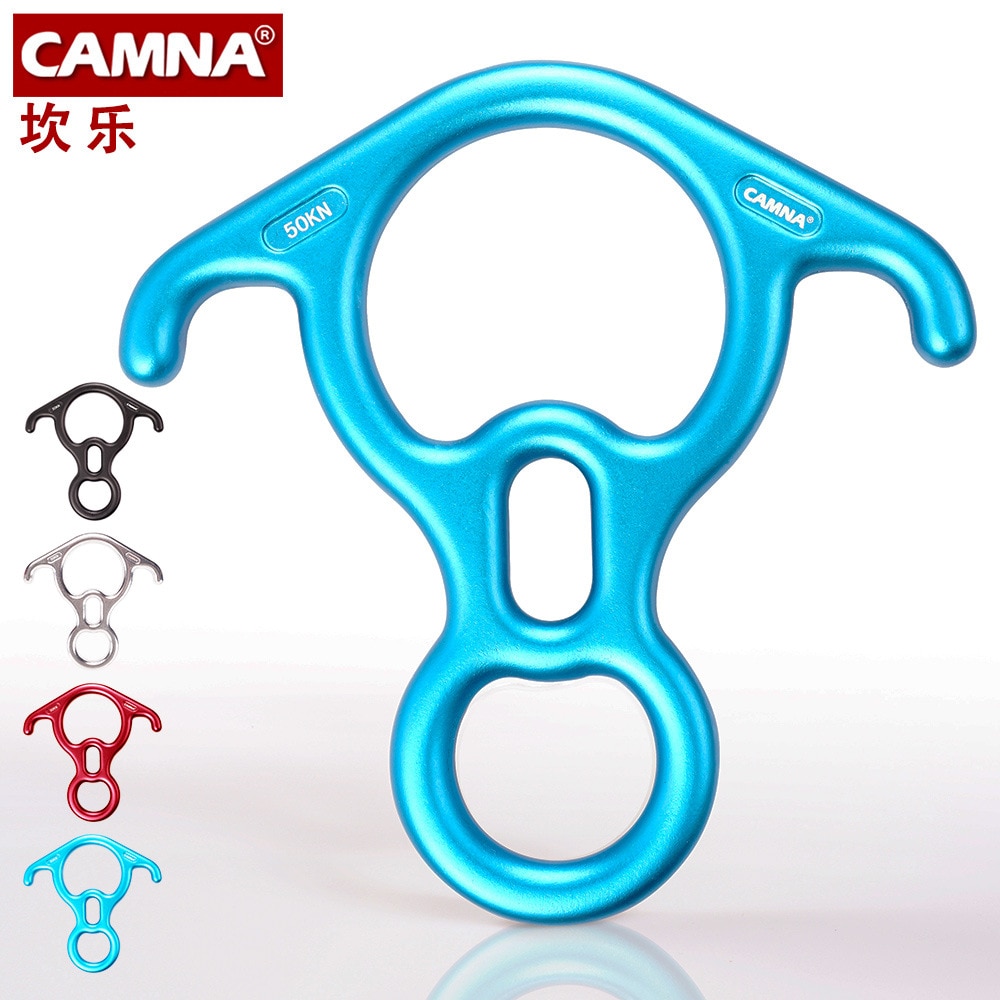 Camna udendørs aluminium magnesium legering klatring 8 ord ring 50kn okse horn bøjle rapellering enhed ned ad bakke sænk ned nedstigning