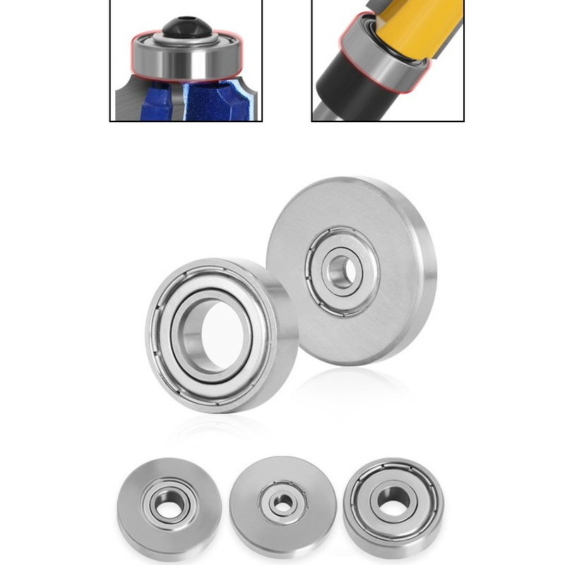 Duurzaam Staal Lagers Accessoires Kit Past Voor Frees Hoofden En Schacht Top Gemonteerd 1/2 3/8 3/4 Lager &amp; Stop ring Set