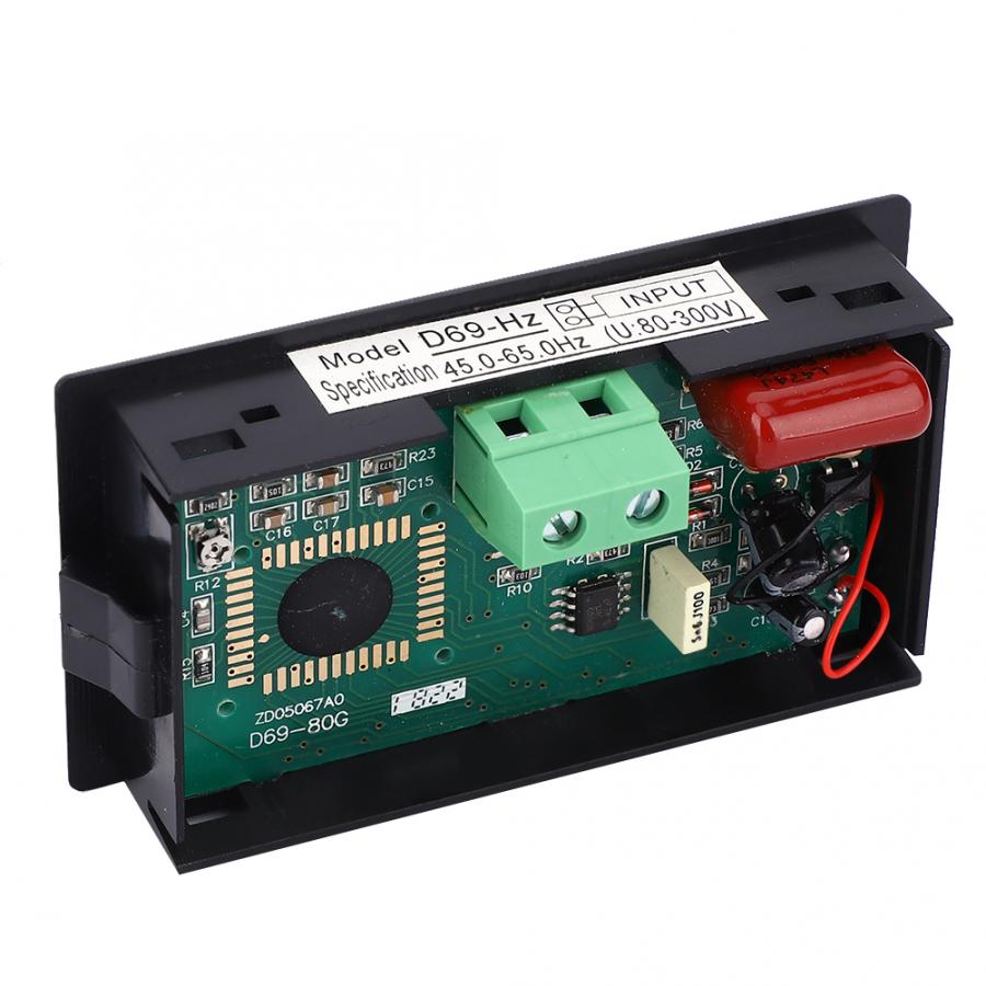 Frequency Meter D69-HZ Digital Display Frequency Meter 10~199.9Hz AC80~300V Cymometer with LCD Screen
