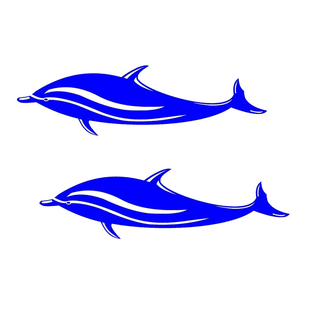 2 Stuks Dolfijn Vis Boot Decals Kayak Kano Grafische Zeilboot Stickers
