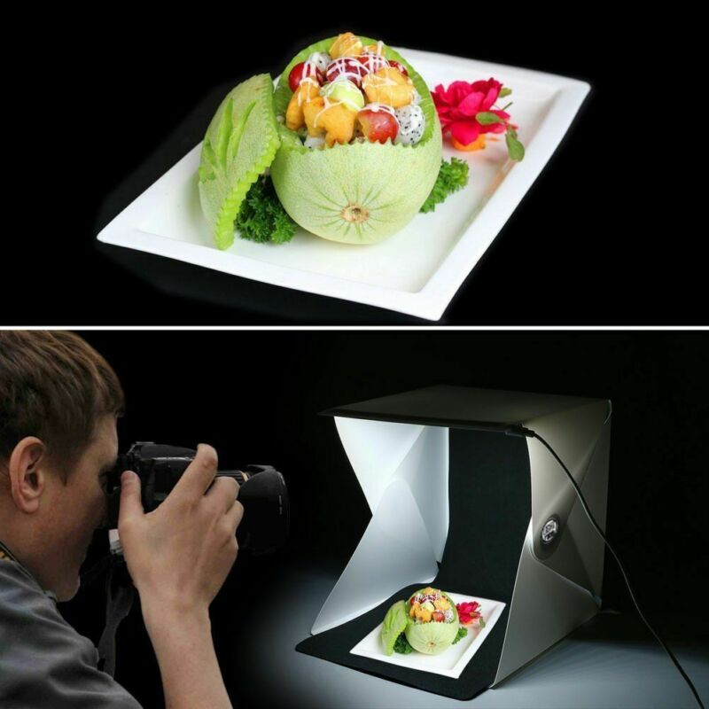 Portable Mini Photo Studio Box Photography Backdrop LED Light Room Tent Tabletop Shooting