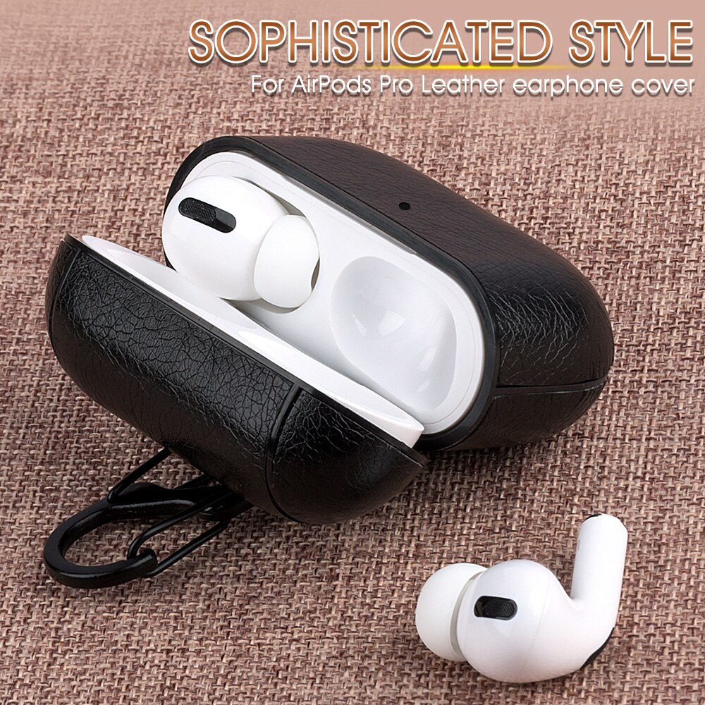 Pentru apple airpods pro 3 husă din piele pentru căști husă rezistentă la șocuri pentru airpods 3 2 1 cutie de încărcare pentru căști wiilress stil business