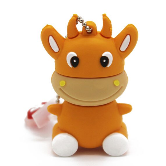 JASTER mini cartoon External Storage USB 2.0 4GB 8GB 16GB 32GB 64GB small cow cow USB flash drive: 64GB / B