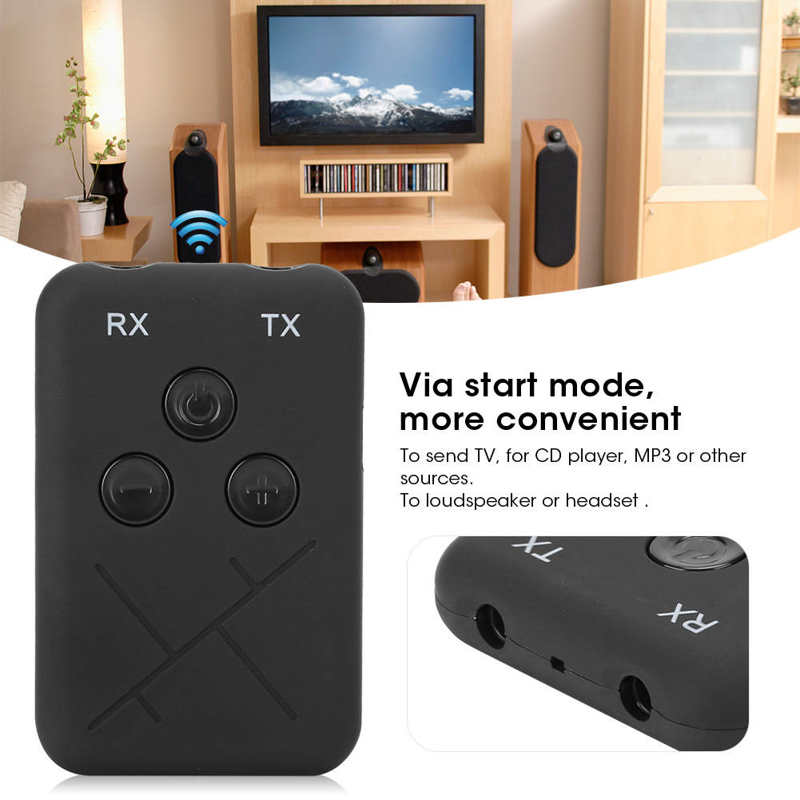 Draadloze 3.5Mm Audio Adapter 2 In 1 Bluetooth Zender Ontvanger Lage Vertraging Voor Telefoon/Tv