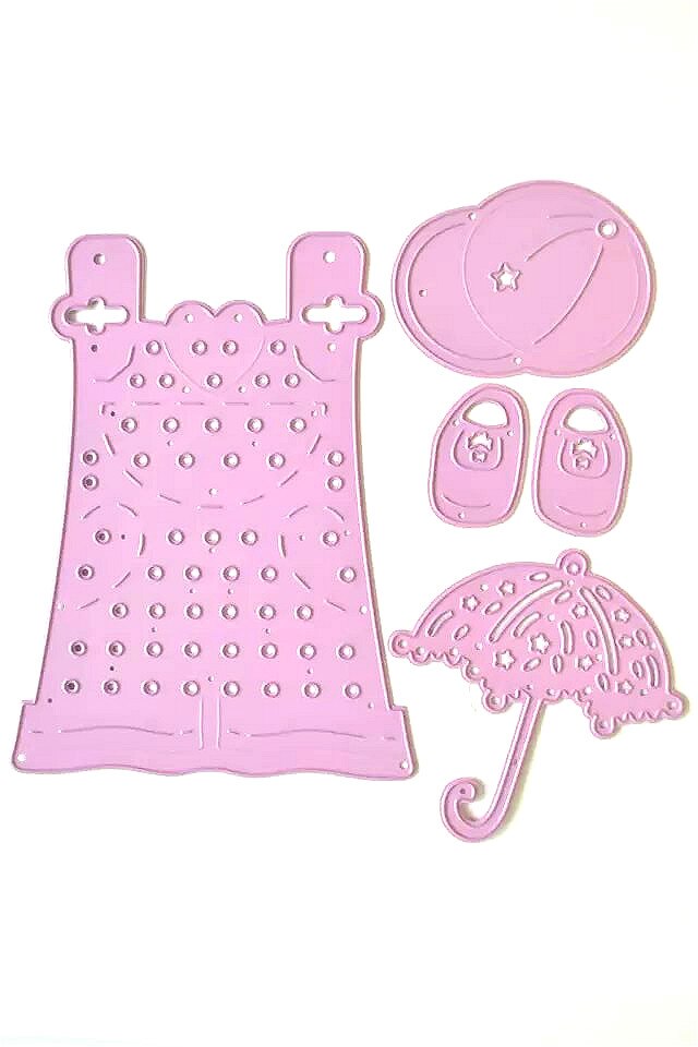 DIY Sterft Plakboek Metalen Decoratieve Ambachten Sterft Set Rok Stansen Embossing Schoenen hoeden Paraplu Angel Meisje Sterft Set