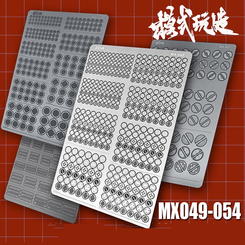 Gundam Mecha Model Detail Modification Groove Decorative Metal Etching Sheet MX049-MX054