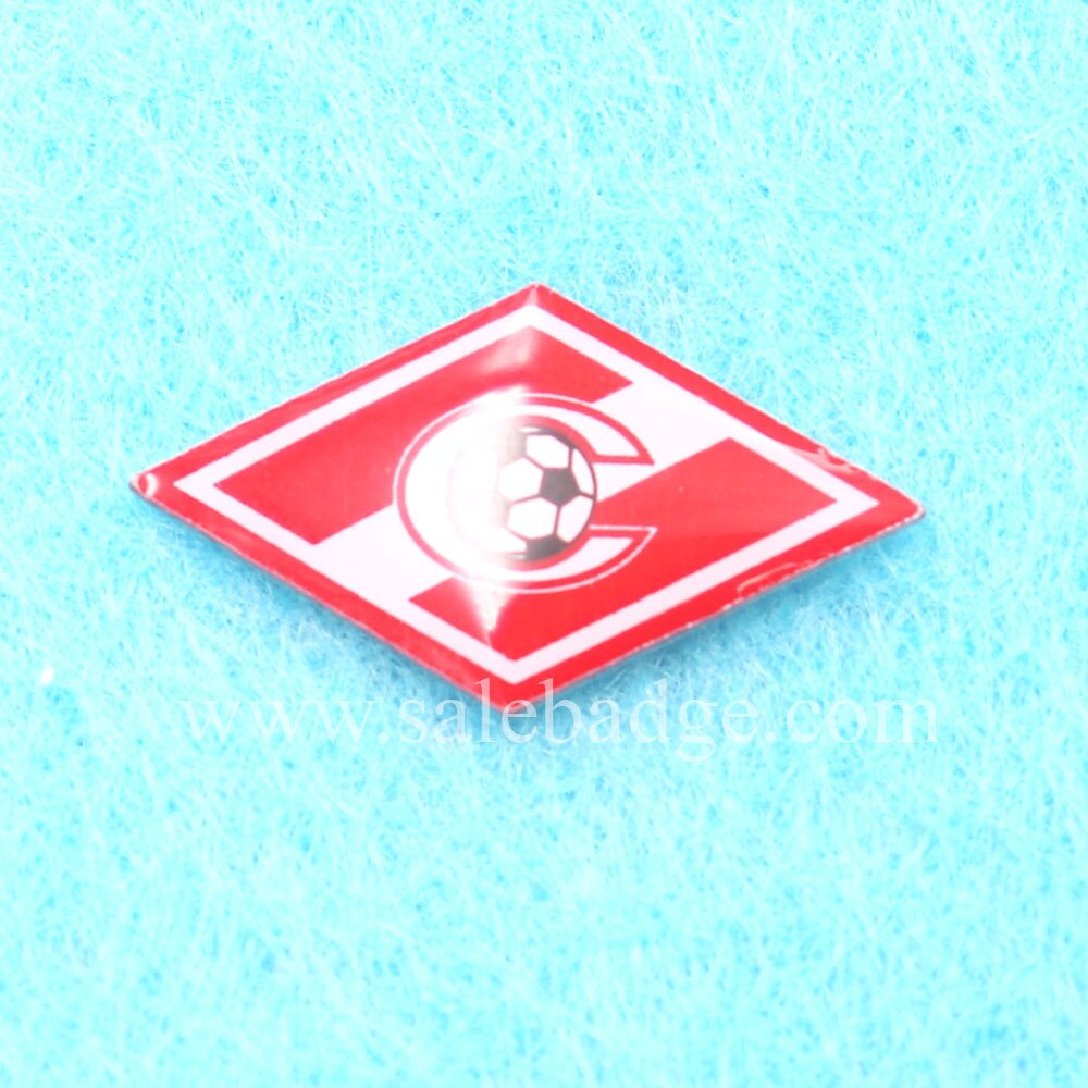 Metal Football Team Fans Offset Print Pins Badges Lapel Pin Bags Badge With Epoxy 18MM*2pcs