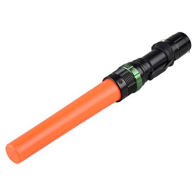 LED Flashlight Red Flashing Signal Wand Rechargeable Flashlight For Depot/Traffic/Parking/Security/Kids Safety/Security