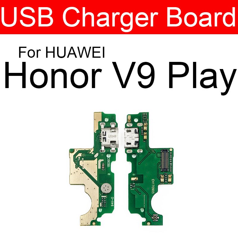 Laddare usb-uttagskort för huawei honor 8 lite pro 9 9i 10 20 20i play  v8 v9 v10 v20 laddningsportmodul usb-kontaktkort: För honor  v9 play