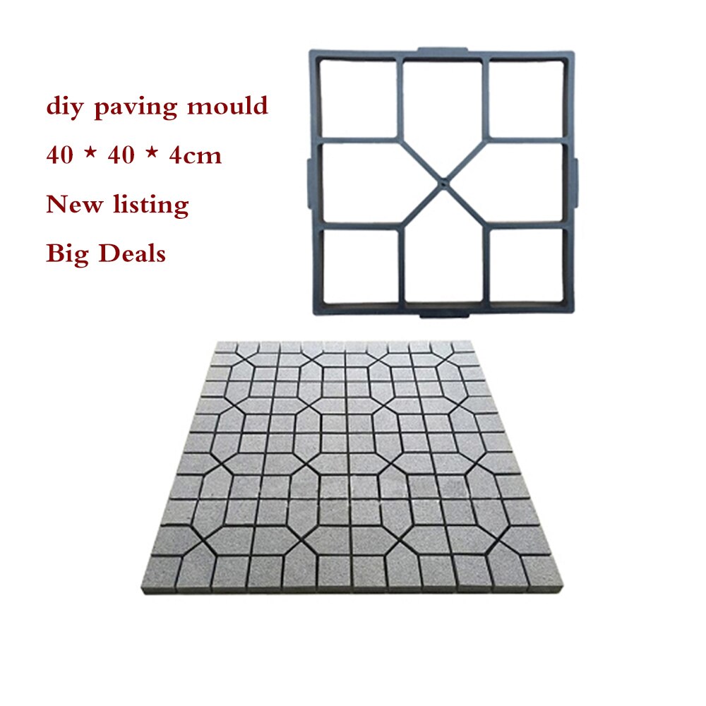 Reusable Garden Pavement Path Maker Mold Walk Brick Concrete Form Square Stepping Stone Molds for DIY Walkway Yards Walking