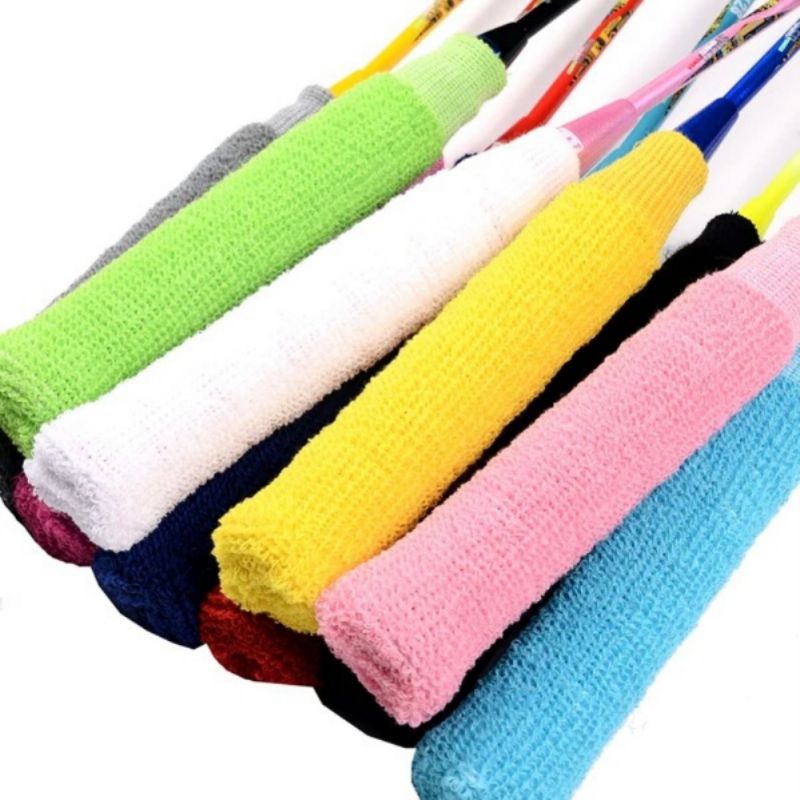 Badminton Racket Grip Cover Elastische Anti-Slip Wasbare Zweet Absorptie Handdoek Wrap Voor Tennis Vissen Dubbele Wateropname