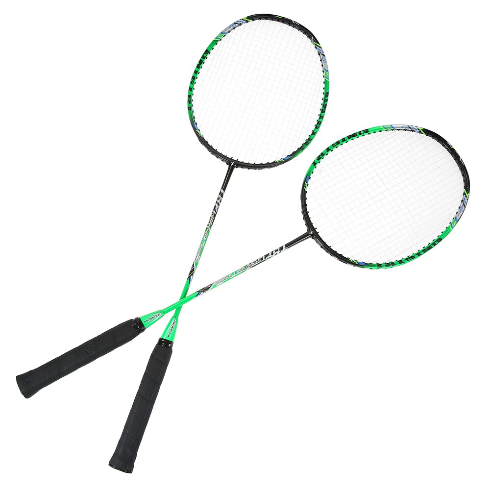 2 spiller badminton bat udskiftningssæt ultra let kulfiber badmintonketsjer med taske badmintonketcher badmintonbold