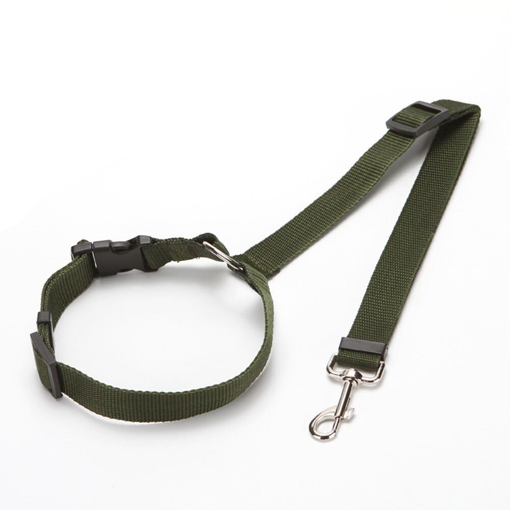 Verstelbare Autostoel Hondenriem Riem Universele Praktische Kat Honden Safety Harness Leash Puppy Reizen Clip Strap Leidt Huisdier Producten: Groen