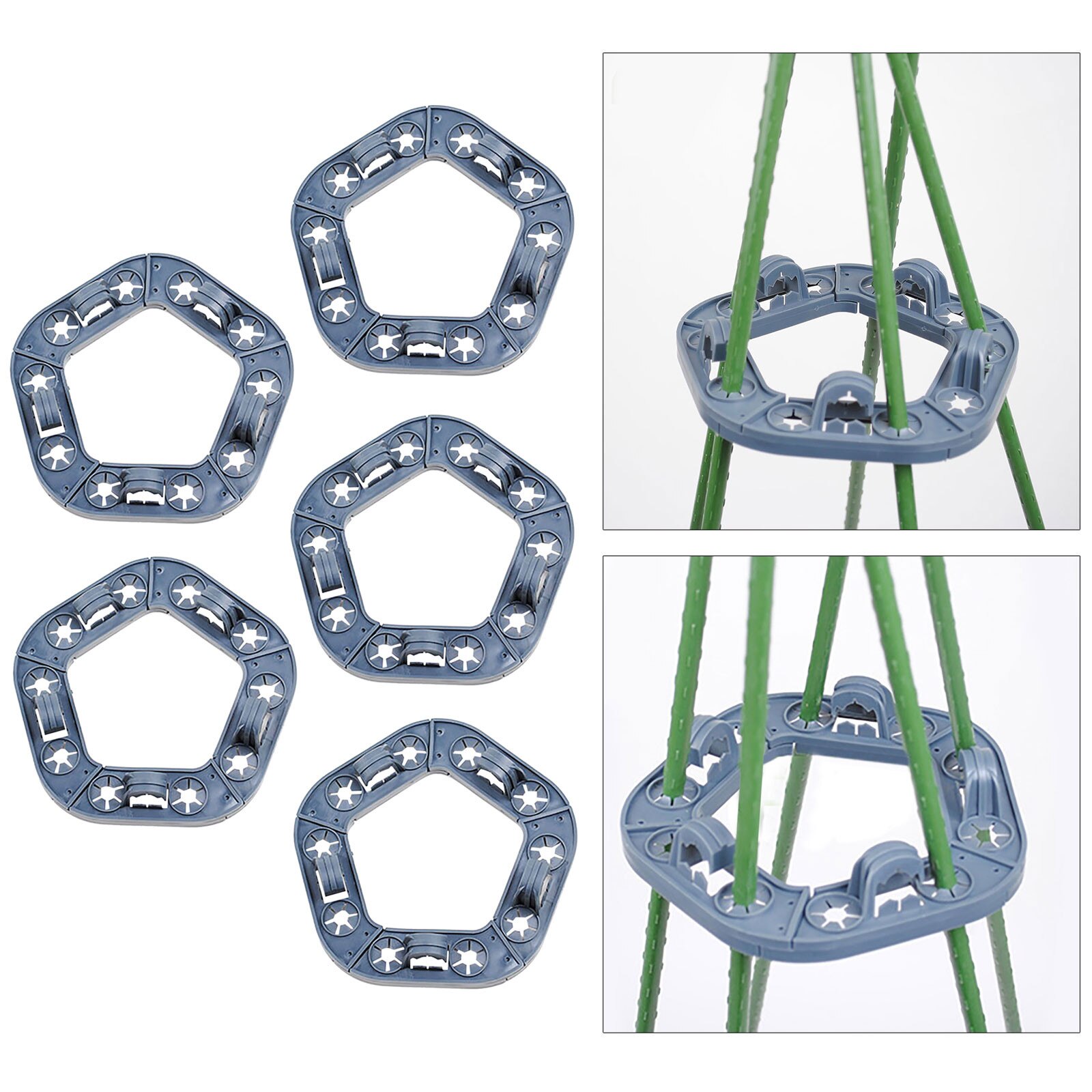 1/2/5pcs Garden Climbing Plant Support Beans Fixed Frame Bamboo Peas Wig-wam Holder Cane Stakes For Support Climbing Plants