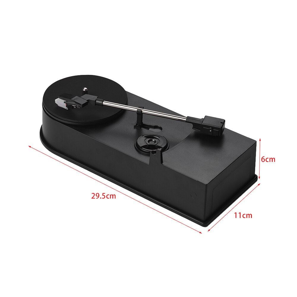 Mini USB Stereo Turntable Vinyl Record Player 2-Speed(33/45 RPM) MP3/ WAV Converter Function with RCA Outputs