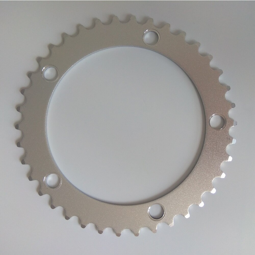 Vägcyklar kedjedrev 130 bcd 38t 39t 40t 42t 44t 46t 48t 50t 52t 53t 56t fällbara cykel kedjehjul cnc silverfärgade ringar: 130 bcd 38t