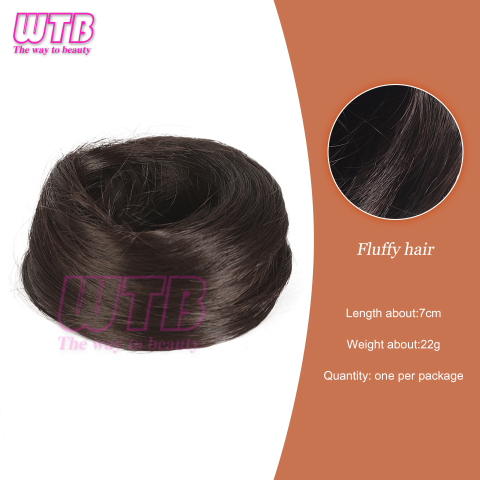 Synthetic Hair Messy Bun Hair Piece Bun Fluffy Elastic Rubber Band Suitable For Women To Wear: green