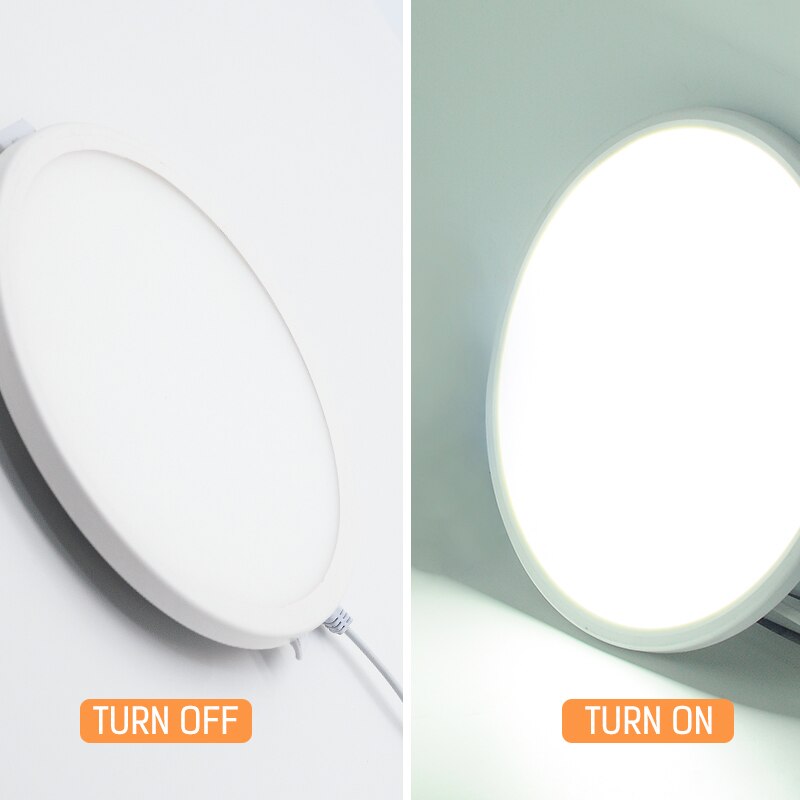 Ultra Thin Led Panel Light 6W/8W/15W/20W AC90-265V Led Panel Lamp PIR Ceiling Lamp Acrylic Warm/Cold White Intelligent Driver