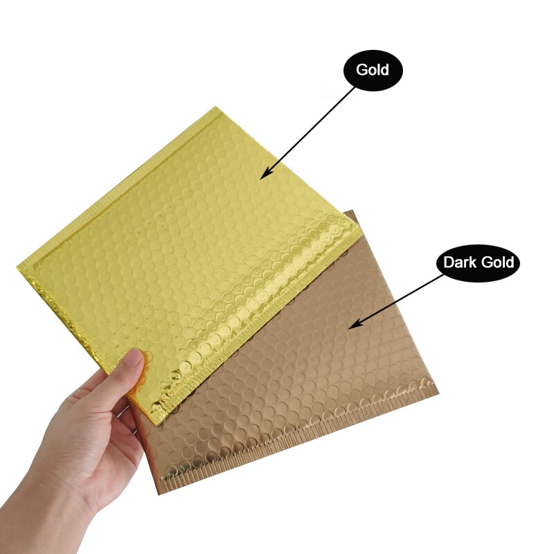10PCS Metallic Bubble Mailer Envelopes Padded Mailing Bag Self Sealing Foam Foil Courier Bag Waterproof Bubble Bags