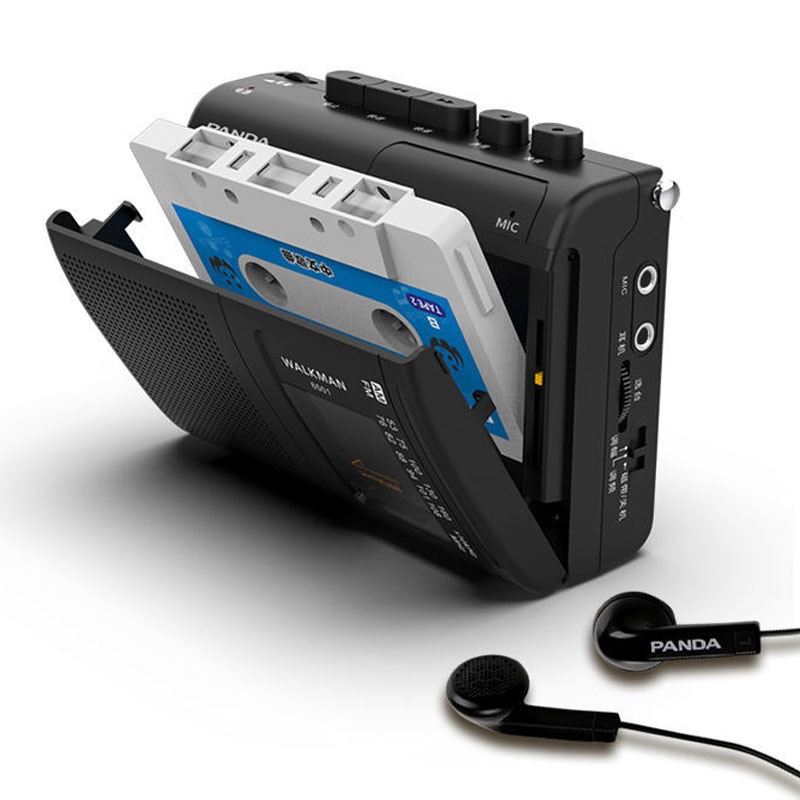 Mini bærbar am/fm-radio retro kassettspiller walkman båndopptaker med kraftig høyttaler som støtter hodetelefonavspilling: Default Title