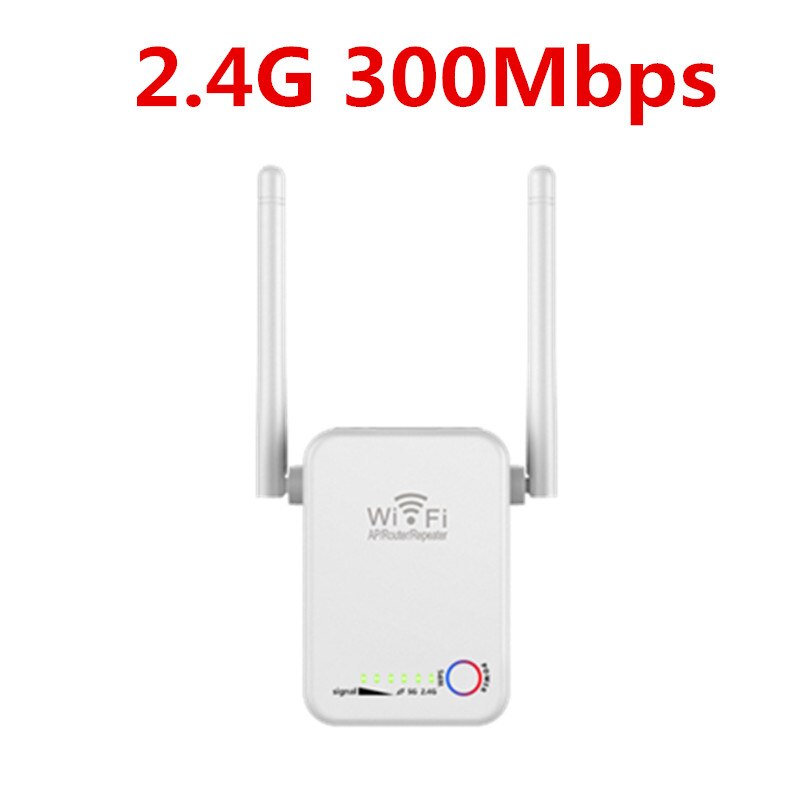 Kuwfi wifi repetidor banda dupla 2.4/5g 1200mbps poderoso wifi roteador wi-fi extensor 4 * 2dbi antena de longo alcance wlan wi-fi amplificador: EU Plug / White-300Mbps